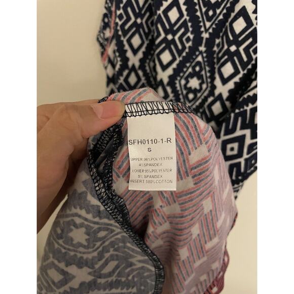 Anthropologie Dress Women's Small Blue THML Marlayna Knit Mini Relaxed Fit - Picture 6 of 7